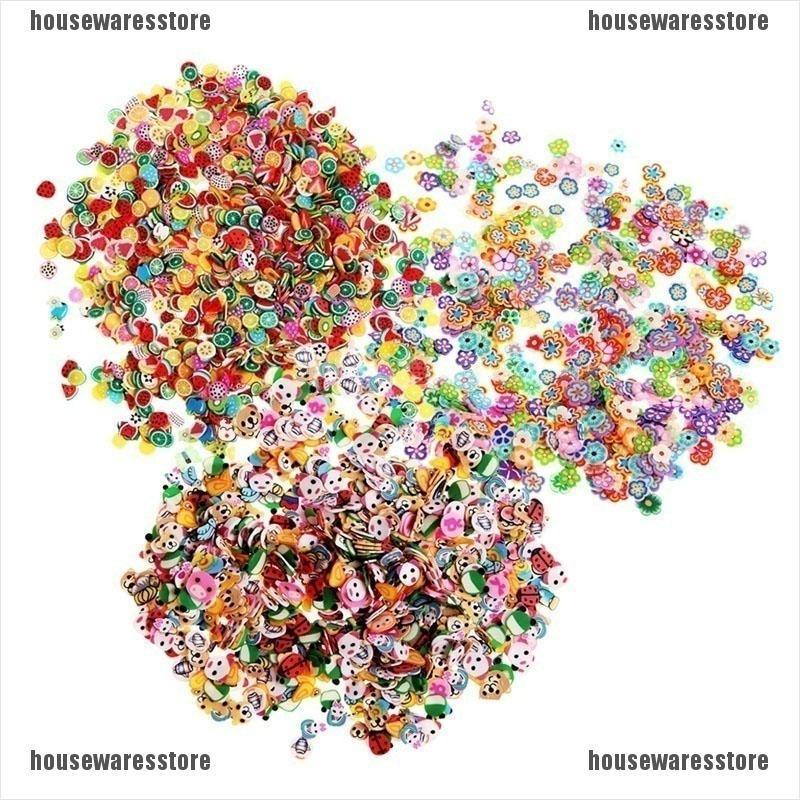 (Hàng Mới Về) Bộ 1000 Miếng Dán Trang Trí Móng Tay Hình Trái Cây 3D Handmade