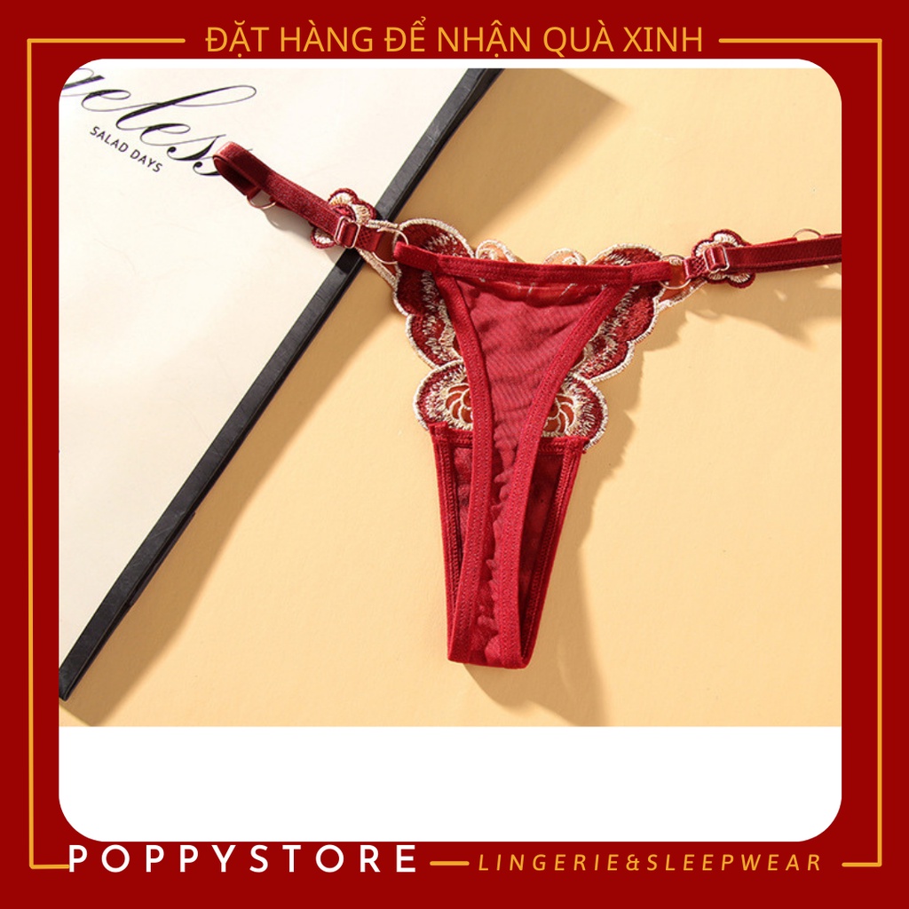 Quần lót nữ - lọt khe - Sexy - Nóng Bỏng Hoạ Tiết Thêu Tinh Xảo - Có Thể Điều Chỉnh Theo Kích Cỡ Size Của Mỗi Người