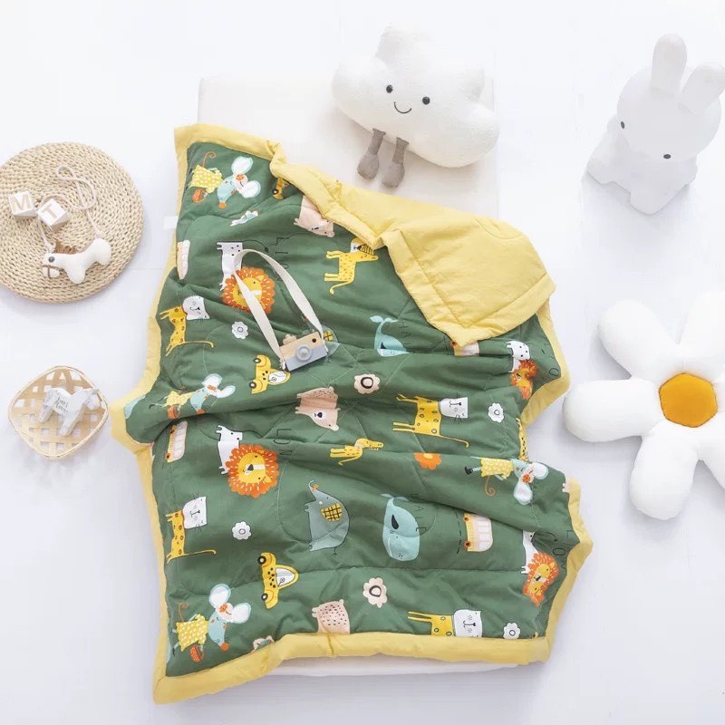 [120*150cm] Chăn cotton trần bông mỏng cao cấp cho bé
