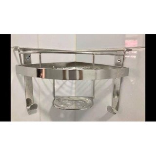 KỆ GÓC XÀ BÔNG 1 TẦNG INOX 304 (30*30)