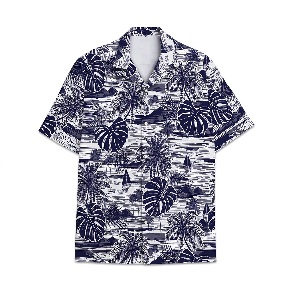 Áo Sơ Mi Hawaiian Nam Cao Cấp Hanwool, Hoa Văn Sang Trọng, Thoáng Mát, Thấm Hút Nhanh Khô, Mã Sản Phẩm: HW-00286