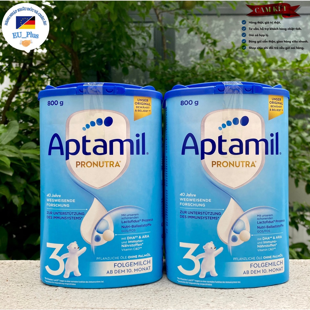 [HÀNG ĐỨC] Sữa Aptamil cao Đức nội địa số 1, 2,3, 1+, 2+ 800g