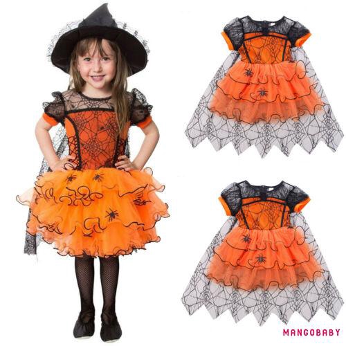 Đầm hóa trang phù thủy thiết kế dễ thương cho bé gái vào dịp Halloween