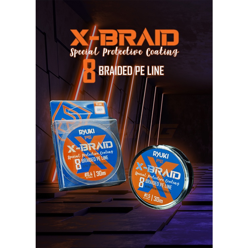 Dây Câu RYUKI PE 8X – Braid - Thẻo dù 8X