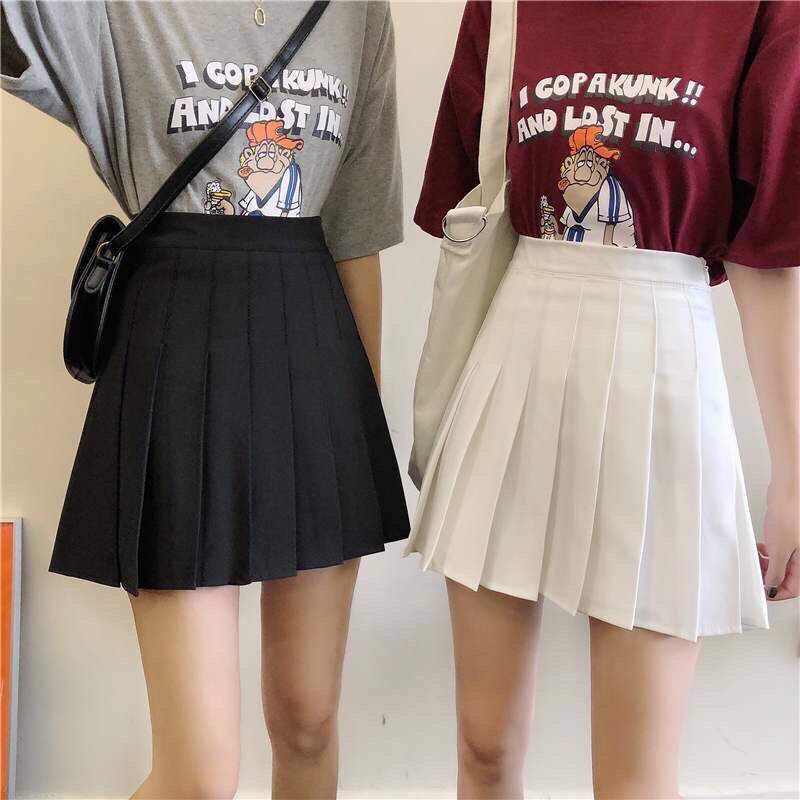 Chân Váy Xếp Ly Hàn Quốc Dáng Chữ A Bigsize Ulzzang Cạp Cao | Tdshopnt - V02