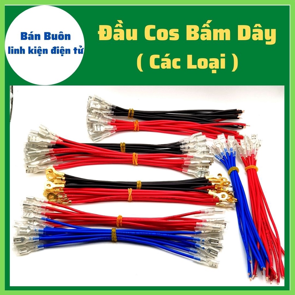 Cos gài 6.3 cho xe điện, Cốt nối dây, đầu cos xe điện (10 dây)