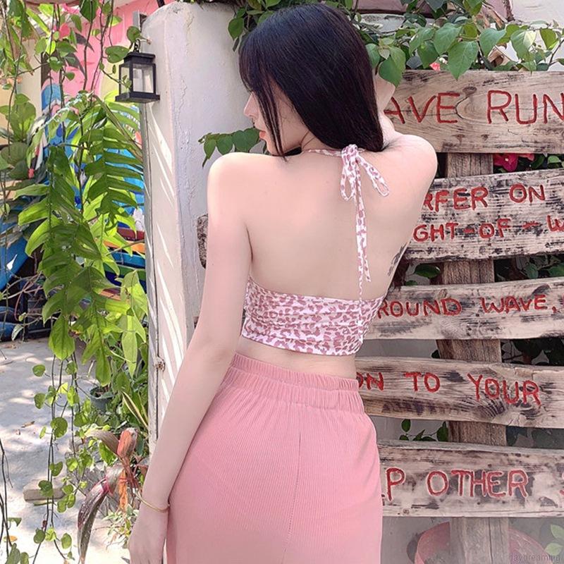 Áo Hai Dây Dáng Ôm Họa Tiết Da Báo Quyến Rũ Cho Nữ