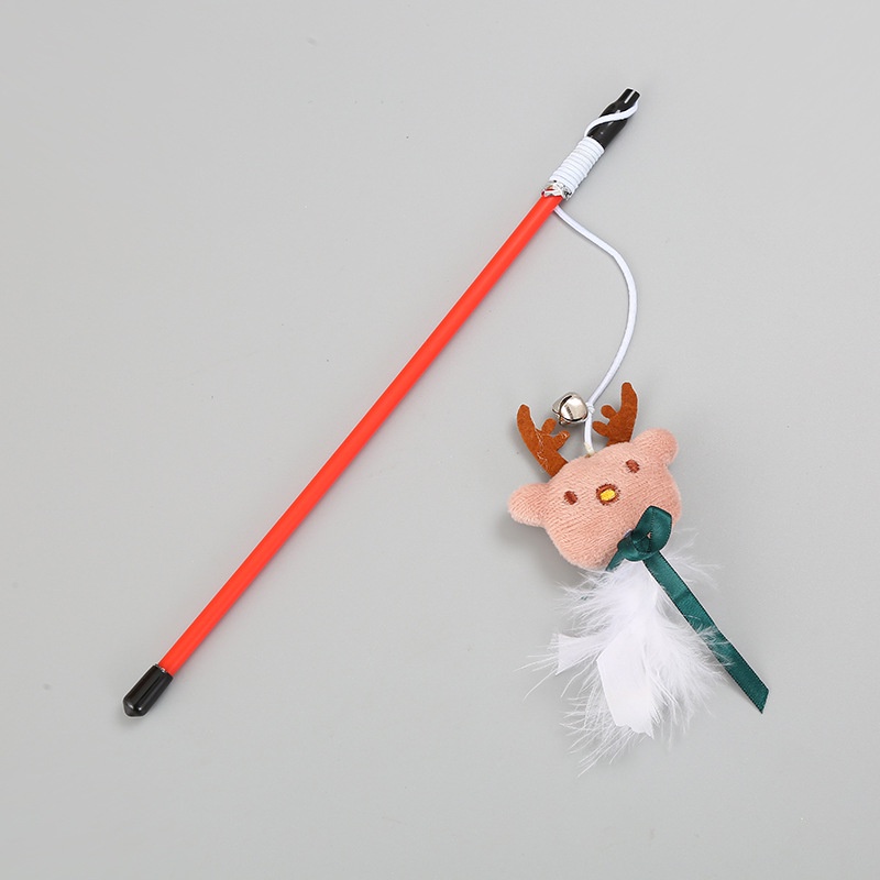 Đồ chơi gậy với chuông phong cách ông già noel Giáng sinh vui nhộn tương tác dành cho mèo