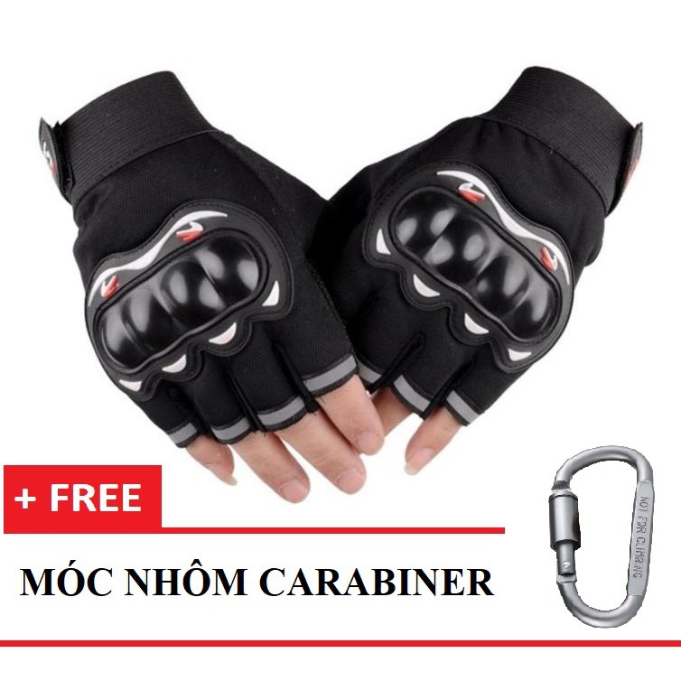 ❤️ HOTSALE ❤️ Găng tay hở ngón thể thao có gù nhựa (Đen, Size M)