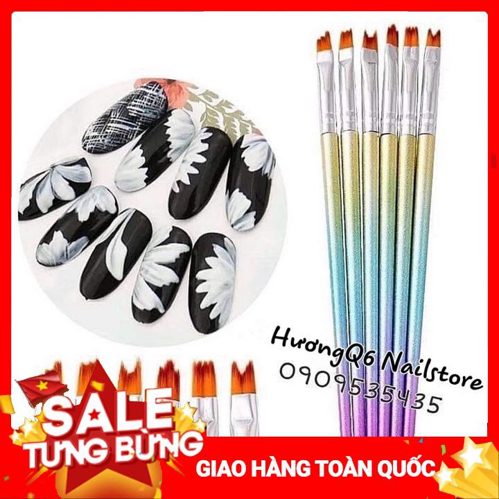 Set 6 Cọ Vẽ Hoa Nail Cao Cấp - Cọ Nail Chuyên Dụng Cho Dân Làm Móng