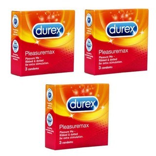Combo 3 hộp bao cao su Durex Pleasure max tặng 1 hộp Kingtex
