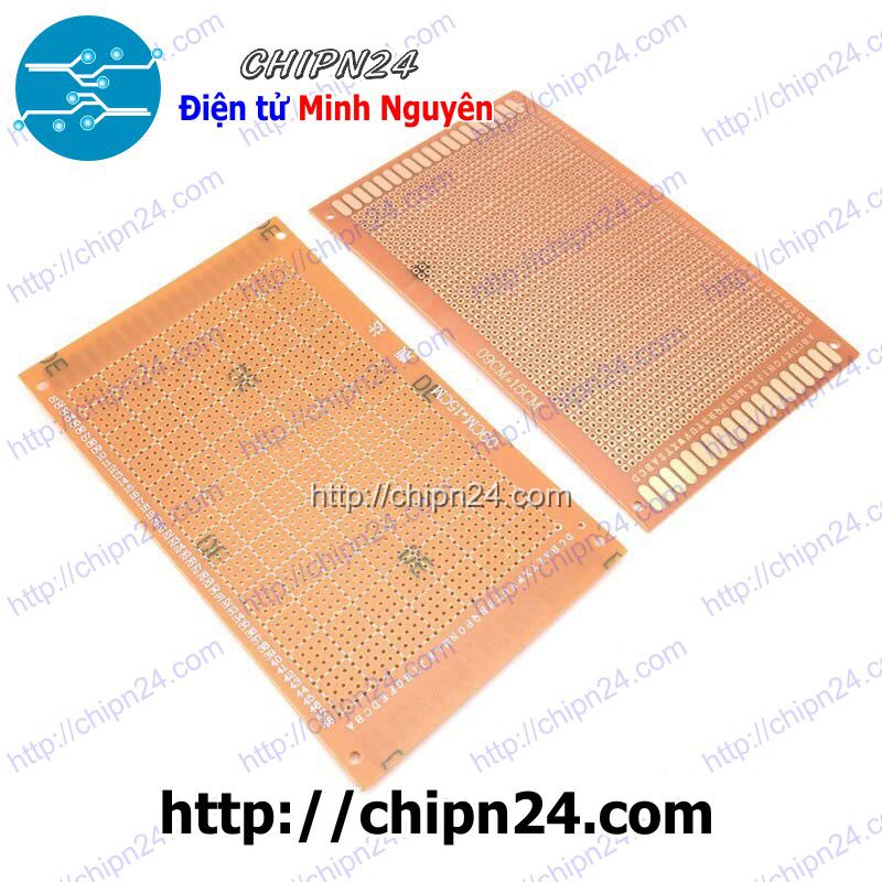 [1 TẤM] Testboard cắm hàn 1 mặt 9x15cm (Mạch thường) (Board đồng đục lỗ PCB)