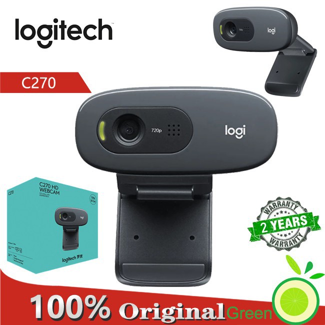 Webcam C270 độ phân giải HD 720P kết nối cổng Micro USB2.0 hiệu Logitech cho máy tính