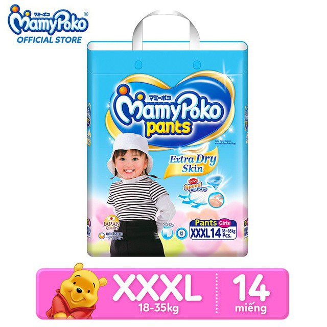 Tã quần cao cấp Jumbo Mamypoko Bé Trai/Bé Gái L28/XL24/XXL20/XXXL14