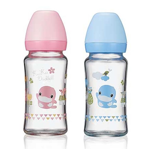 Bình sữa thủy tinh cổ rộng  240ml KU.KU DUCKBILL Ku5865