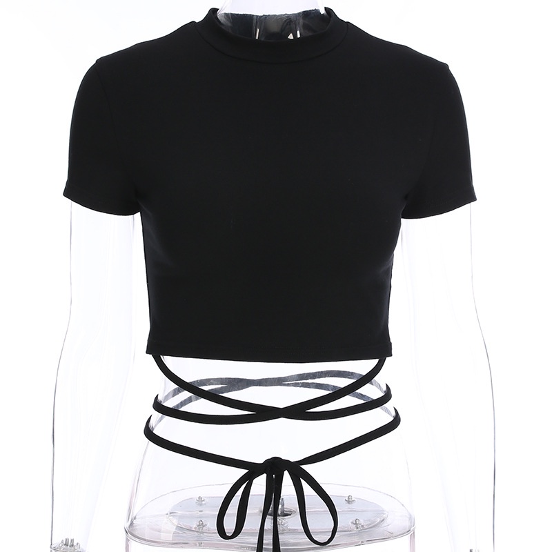 Áo thun croptop TODOBLACK tay ngắn thời trang mùa hè quyến rũ cho nữ