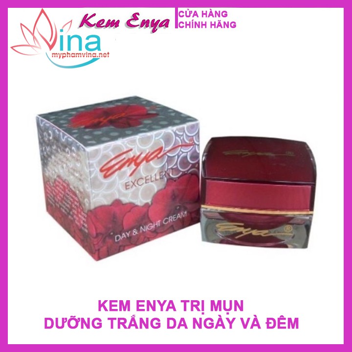 Kem Enya sạch mụn dưỡng trắng da ngày và đêm 20GR