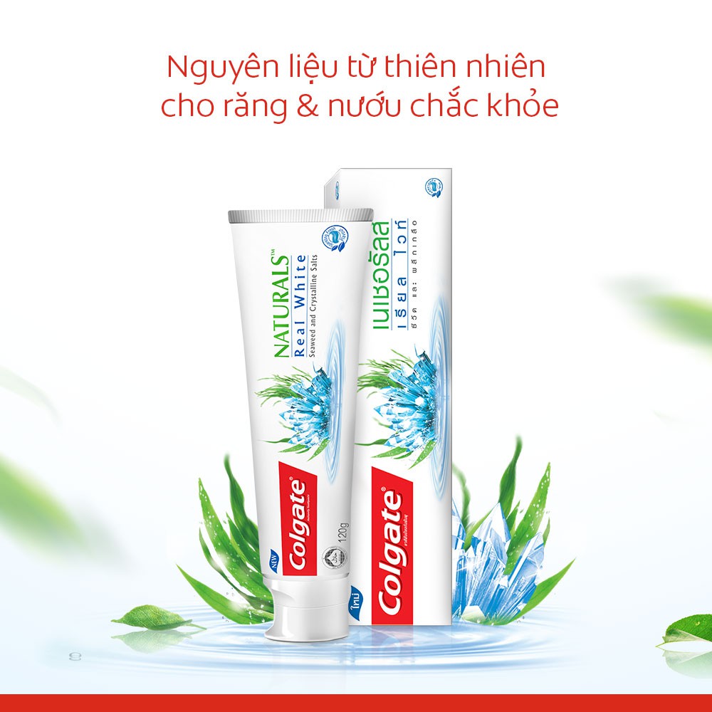 Bộ 3 Kem đánh răng Colgate làm trắng răng từ Tảo biển và muối tinh khiết 180g/hộp