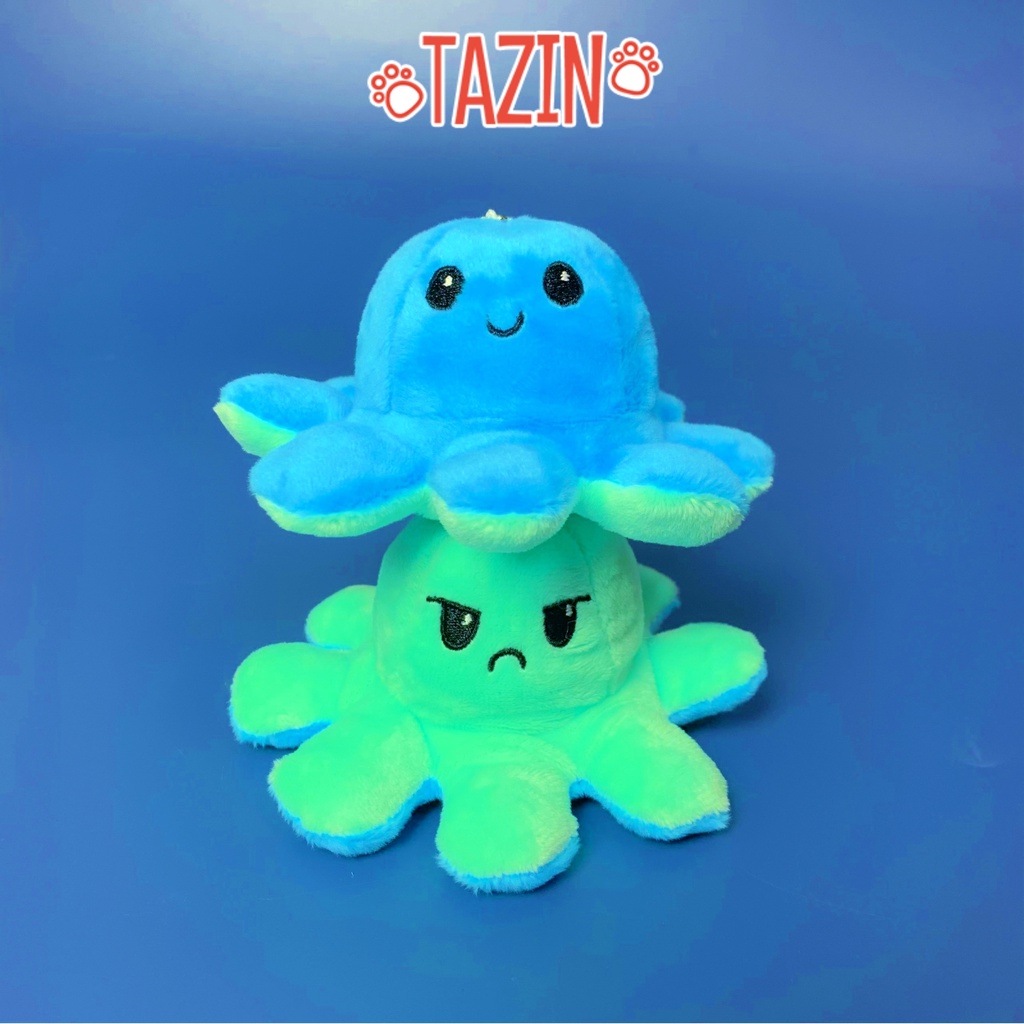 Móc khóa gấu bông bạch tuộc cảm xúc cute đáng yêu 10cm cao cấp TAZIN