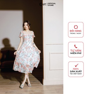 Váy xoè 3 tầng cổ vuông CCHAT