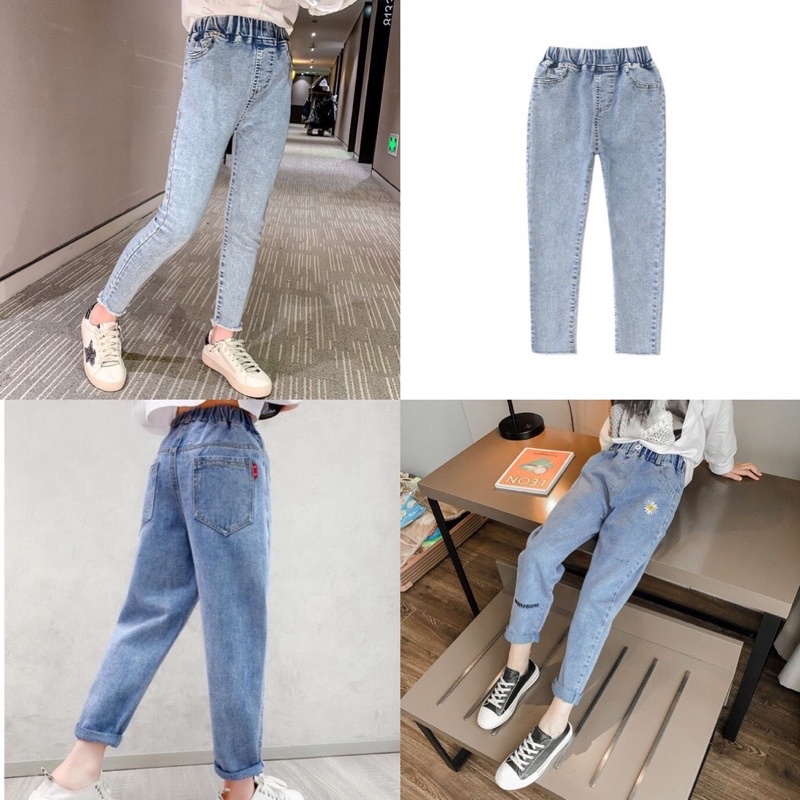 SP000013 - SP000055 Quần jean cho bé gái, tregging jean co giãn cho bé, baggy cho bé gái 10 tuổi