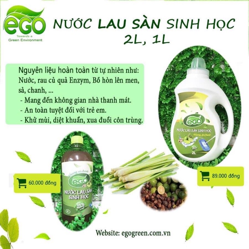 Nước giặt sinh học EGO 3,8 lít