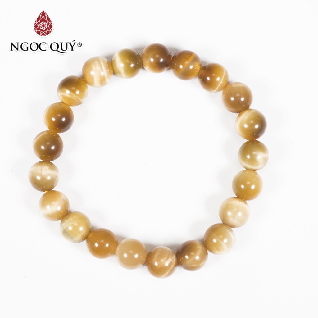 Vòng đá mắt hổ vàng tâm tiger's eyes quartz mệnh thủy, kim - Ngọc Quý