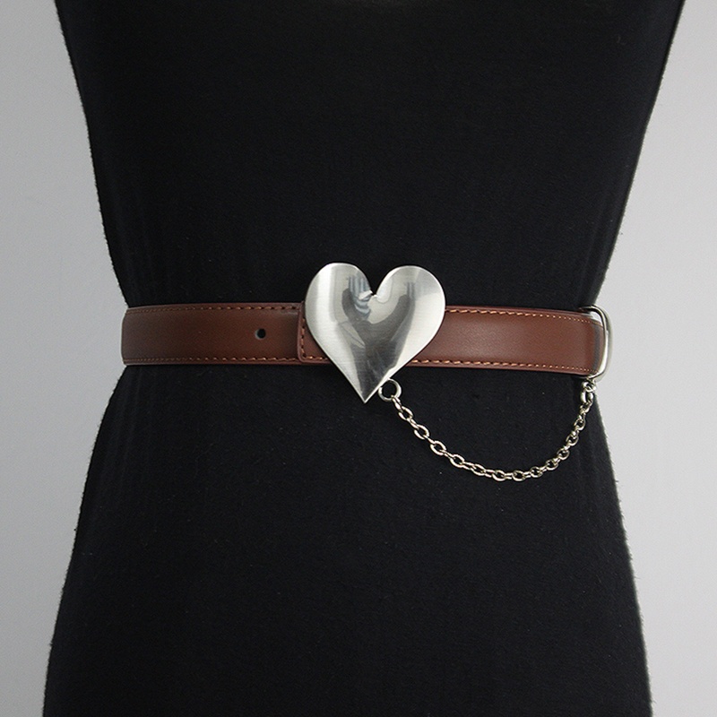 Thắt Lưng Khóa Hình Trái Tim Bằng Hợp Kim Cho Nữ