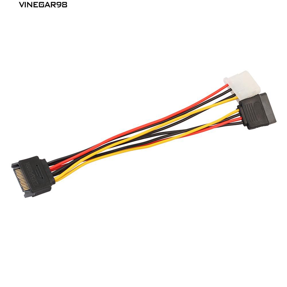 Dây Cáp Chuyển Đổi 15Pin Sata Male Sang 4Pin Ide Molex Female + 15Pin Sata Female | WebRaoVat - webraovat.net.vn