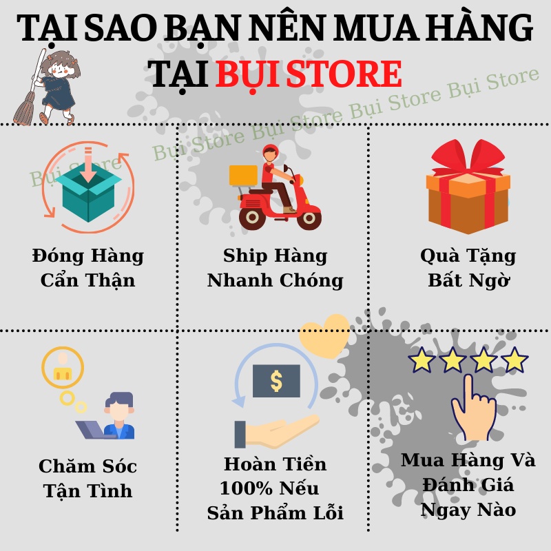 Sticker hoạt hình chống nước sticker dán laptop, điện thoại, đàn guitar, mũ bảo hiểm Bụi Store