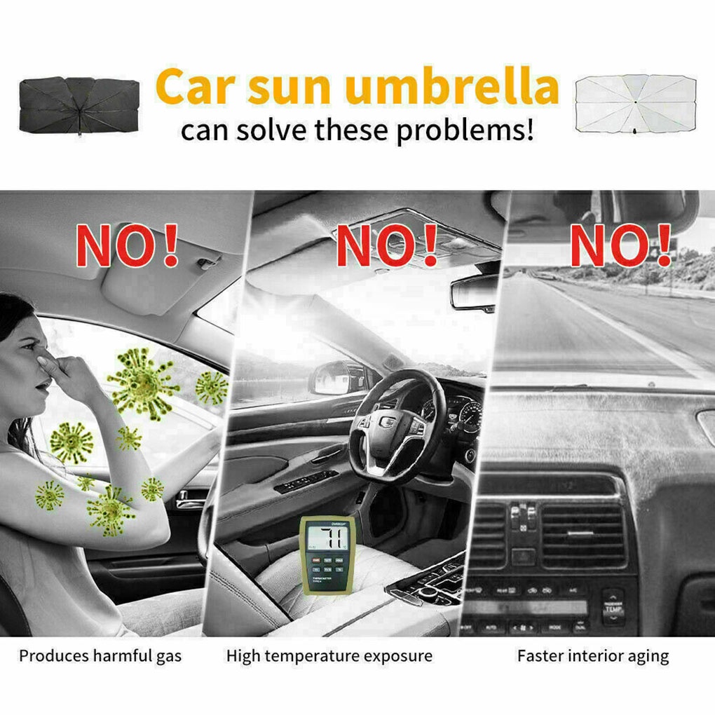 [Coco]Car Windshield Sun Shade Cover Front Windscreen Parasol Visor Window Sunshade Cover