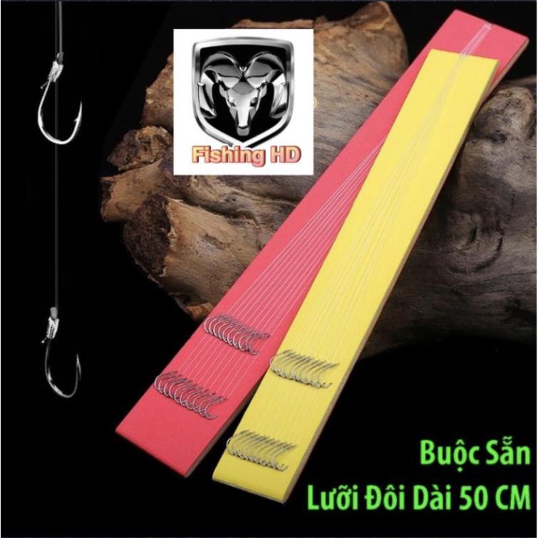 Lưỡi Câu Cá Lưỡi Câu Đôi Buộc Sẵn Lưỡi Câu Siêu Bén Chuyên Câu Đài LC2-A đồ câu FISHING_HD