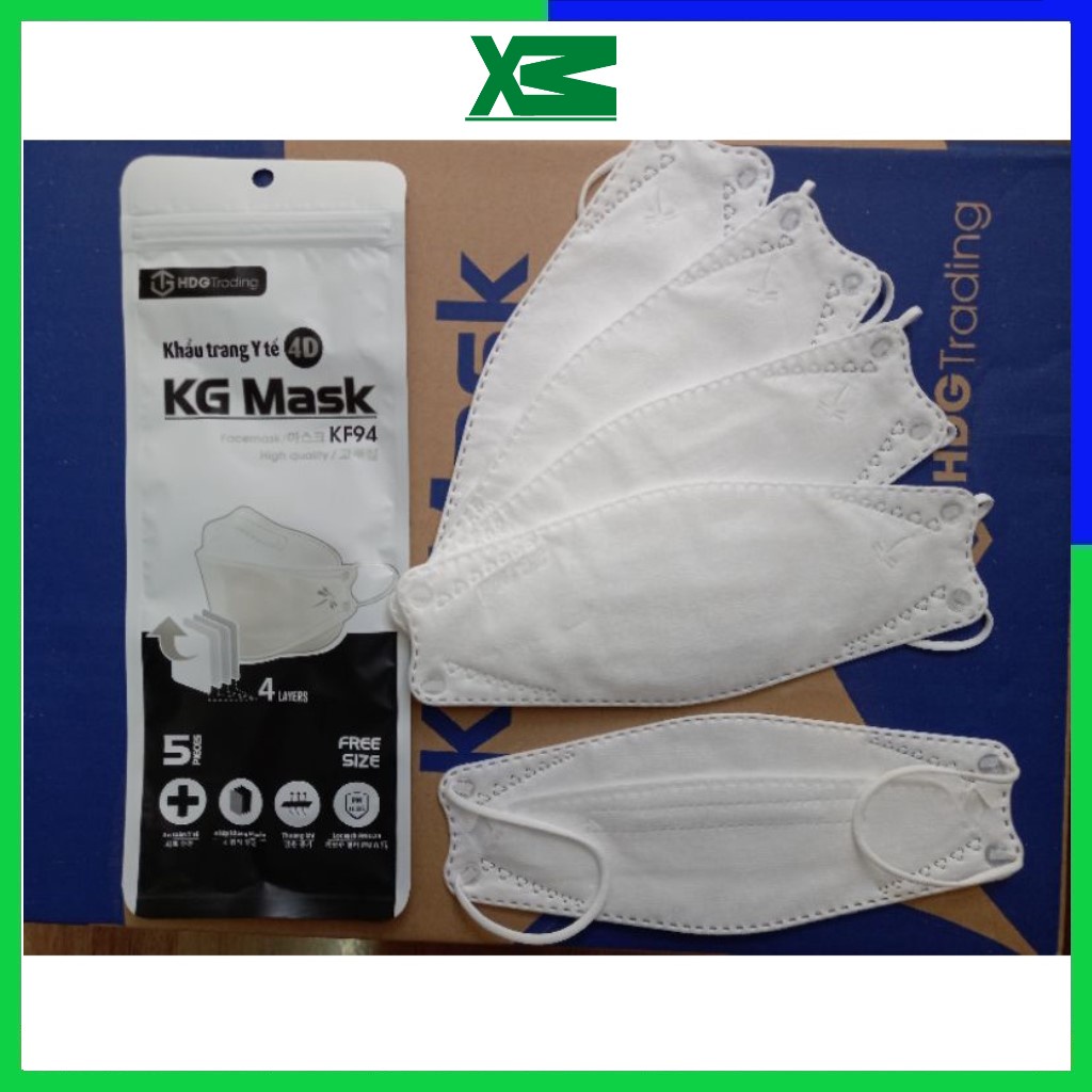 Khẩu trang kf94 hàn quốc KG Mask 4d kháng khuẩn hàng chính hãng cao cấp ngăn ngừa bụi mịn