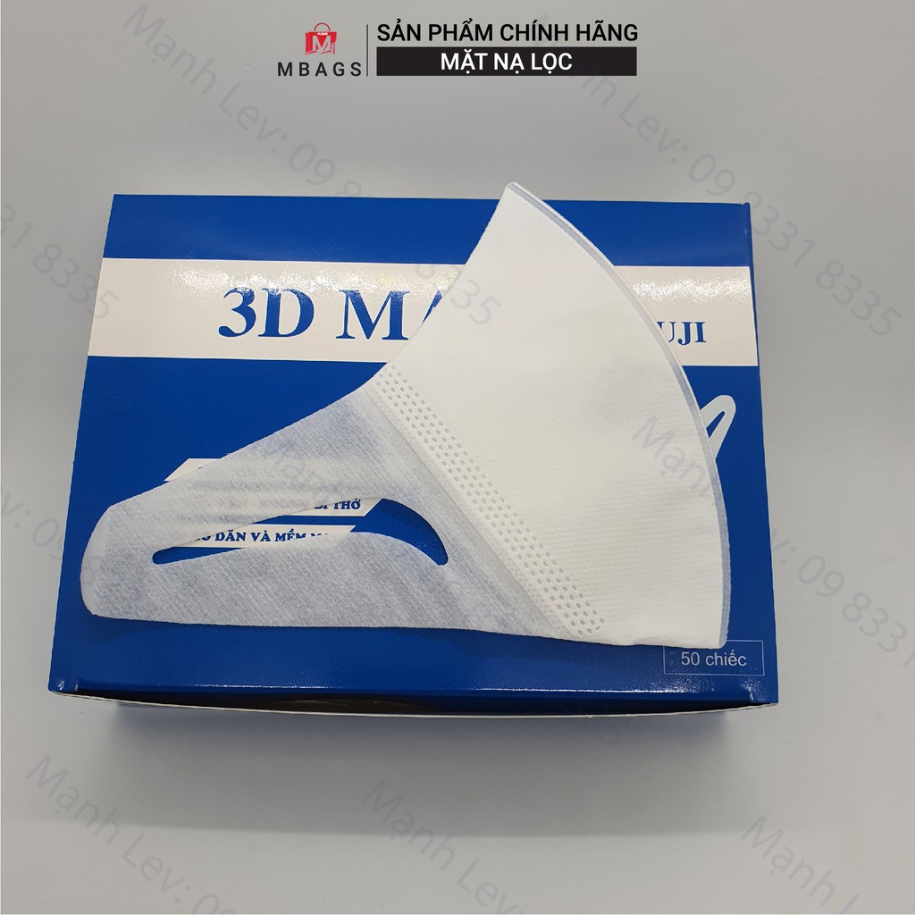 Hộp 50 chiếc khẩu trang 3D Masuji chính hãng