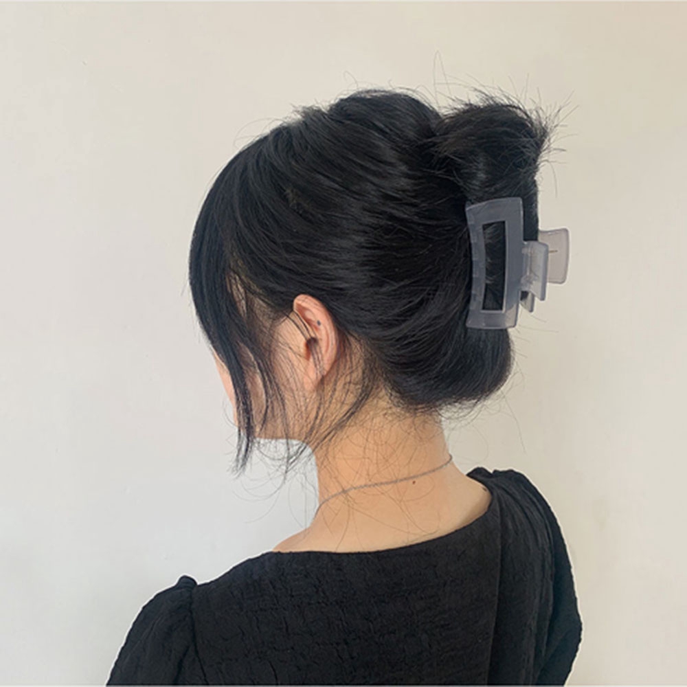 (Hàng Mới Về) Kẹp Tóc Nhựa Màu Trơn Tiện Dụng Khi Tắm