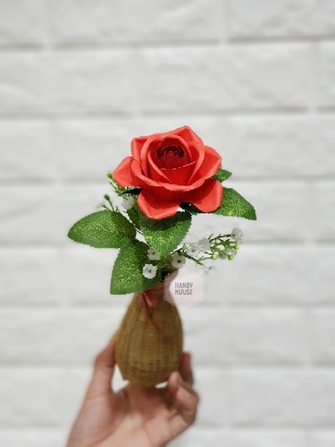 Chậu hoa bằng tre đan mini cao 12cm siêu cưng