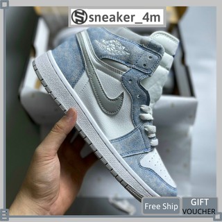 Giày thể thao SNEAKER 4M JD Hyper xanh trắng cao cổ nam nữ, Giày thể thao nam nữ