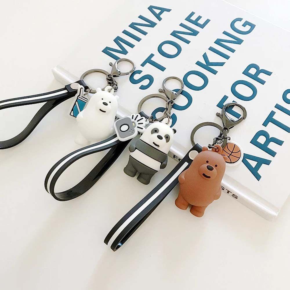 [COD] Móc Khóa Ba Chiều Hình Gấu Nhỏ Hoạt Hình Ba Chiều Có Dây Đeo Quà Tặng Bakcpack