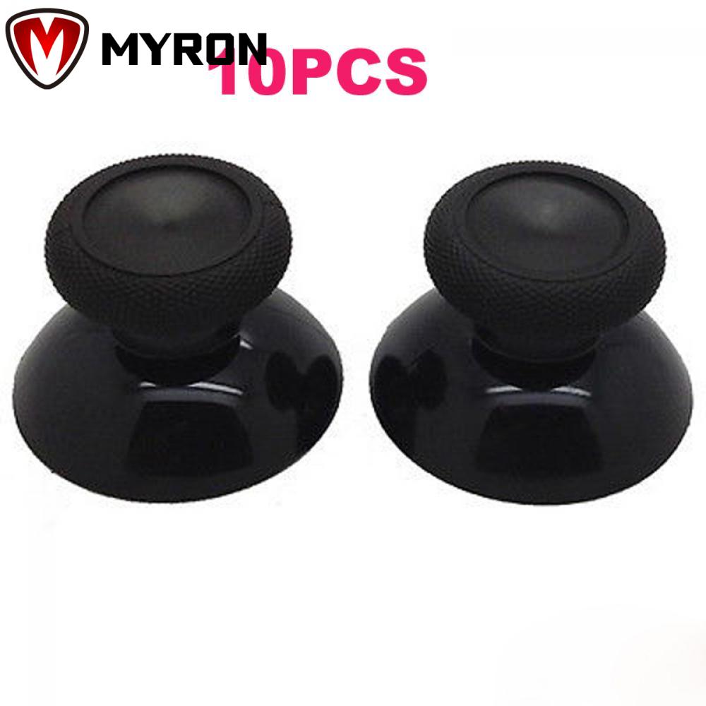 MYRON /10pcs Fashion Analog Accessories Controller Thumbstick Shells Protective Skin Video games Plastic Replacement Black Cover