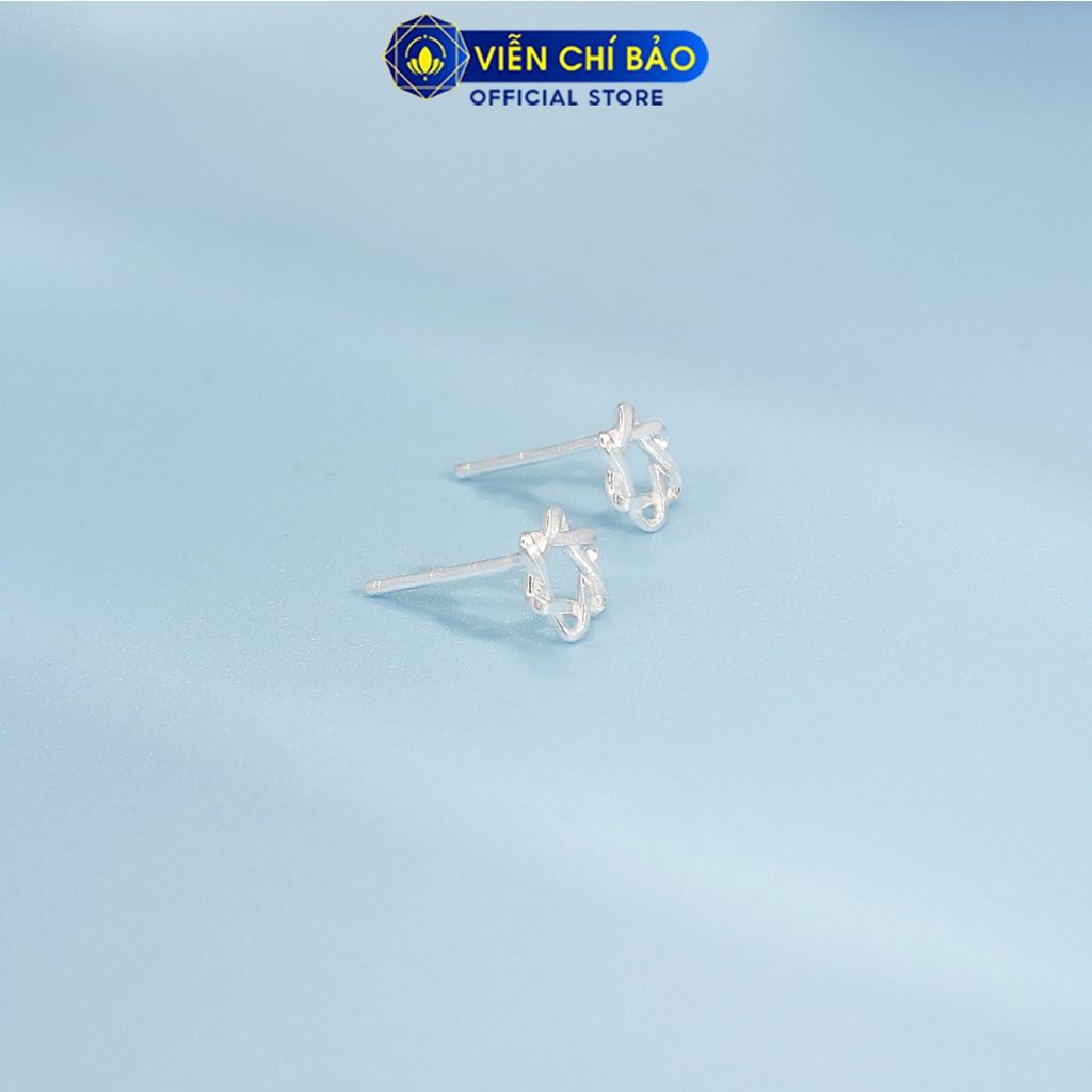 Bông tai bạc nữ Lucky Star chất liệu bạc 925 thời trang phụ kiện trang sức nữ thương hiệu Viễn Chí Bảo E091