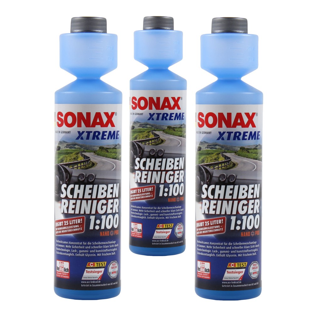 Dung Dich Vệ Sinh Làm Trong Kính Lái Sonax Xtreme Clear View 271141 250ml Tặng Khăn
