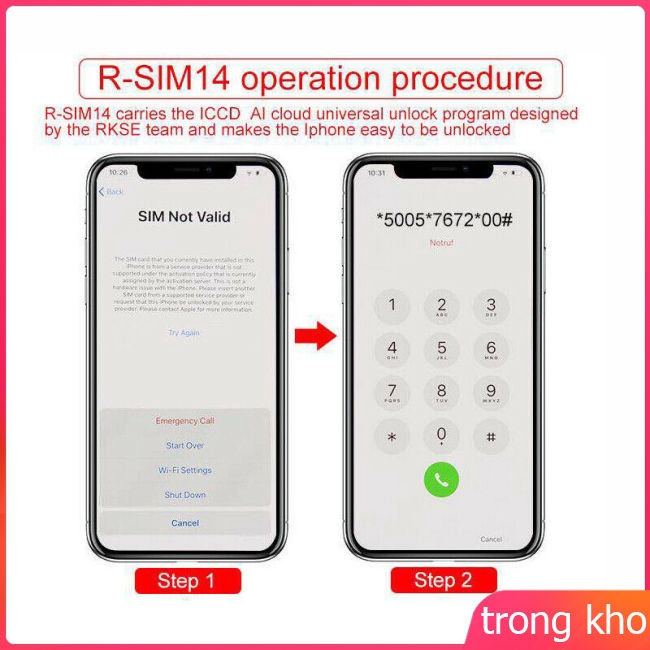 R-SIM 14 RSIM Nano Unlock Card for iPhone XS MAX/XR/XS/8/7/6 4G iOS 12