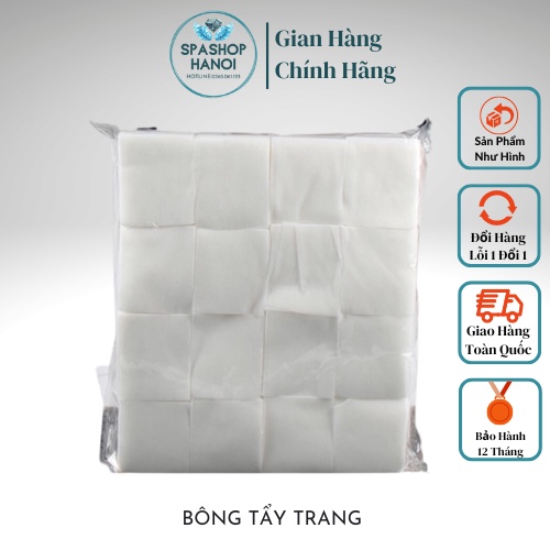 Gói 1200 Miếng Bông Tẩy Trang Loại Giẻ Cho SPA,Bịch Bông Tẩy Trang Hình Chữ Nhật
