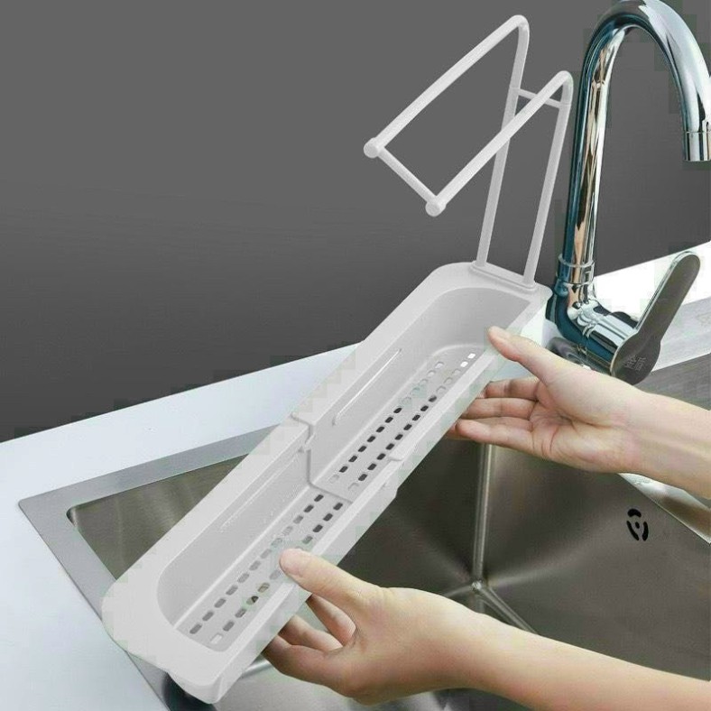 Kệ Để Đồ Rửa Chén Bát Đa Năng Có Chỗ Treo Khăn Thông Minh