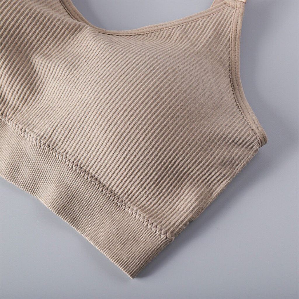 Áo bra nữ 2 dây tập gym thể thao có đệm mút ngực DEVARI B1182