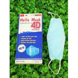 Khẩu Trang 4D Helo Mask 1 sét 10 cái Hàng Nhập Khẩu Hàn Quốc