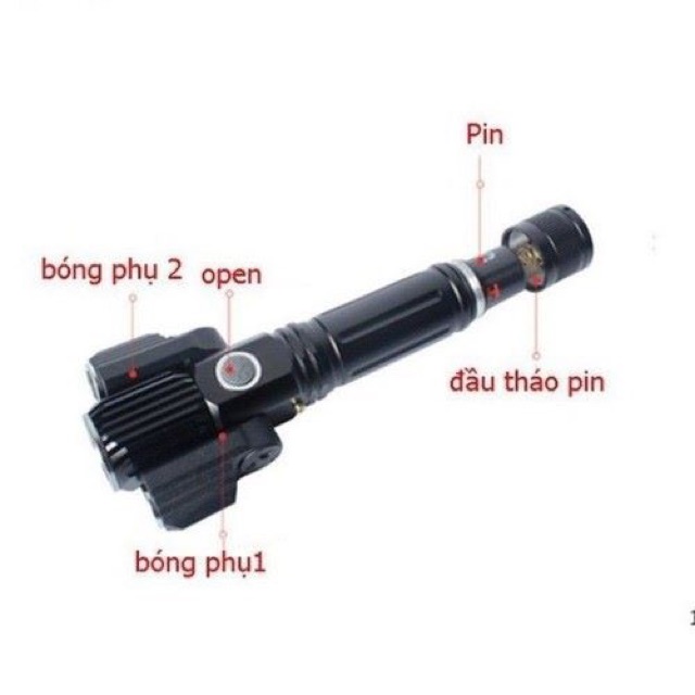 Đèn pin siêu sáng 3 bóng [ cam kết hàng loại 1]