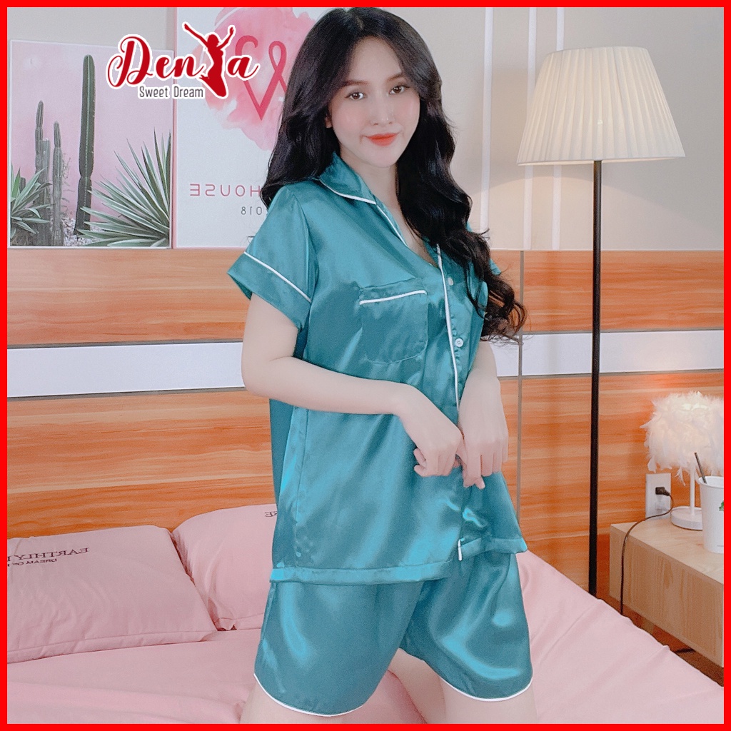 [SIZE40-70KG] Đồ bộ nữ DenYa dạng đồ pijama đùi cọc tay viền trắng hàng thiết kế sang trọng DB17