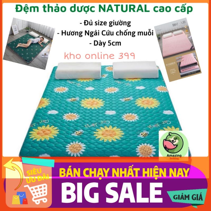 [RẺ VÔ ĐỊCH] đệm thảo dược natural chống muỗi hàng nhập khẩu cao cấp m5, m6, m8, 2mx2m2, shop chuyên sỉ chăn ga gối nệm
