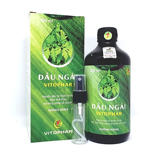 Tinh Dầu Ngải Cứu Vitophar 500ml - Dùng hỗ trợ xoa bóp đau nhứng xương khớp, thoái hóa, thoát vị